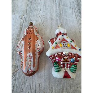 Vintage gingerbread whitehurst house glass ornament candy tree‎